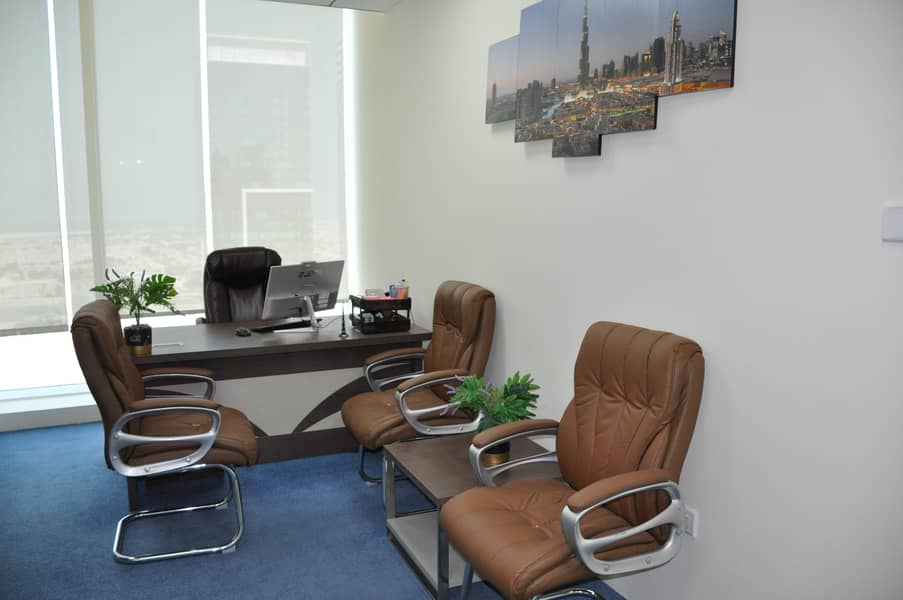 Office with ejari for 1 year | Ready to occupy | Fully Furnished Office