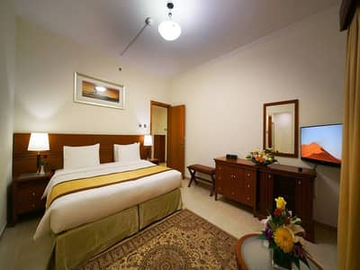 2 Bedroom Hotel Apartment for Rent in Bur Dubai, Dubai - King size bed
