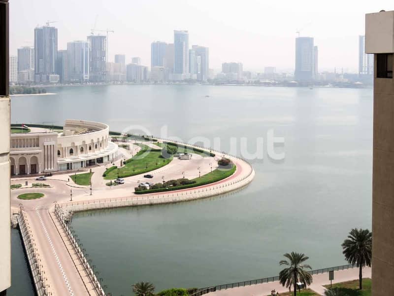 Chiller AC Free, Free One Month, Direct From Owner, No Commission,   Spacious  4 B/R Penthouse, Partial View Khalid Lagoon