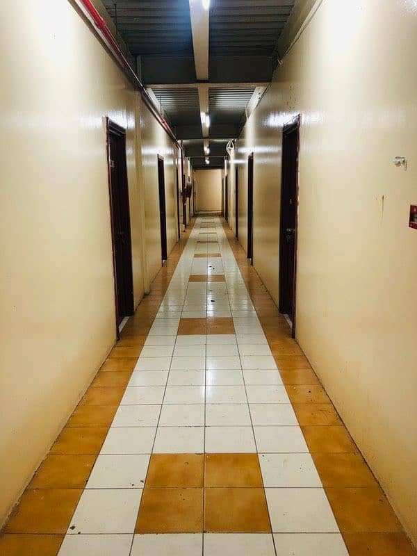 Corridor area on each floor.