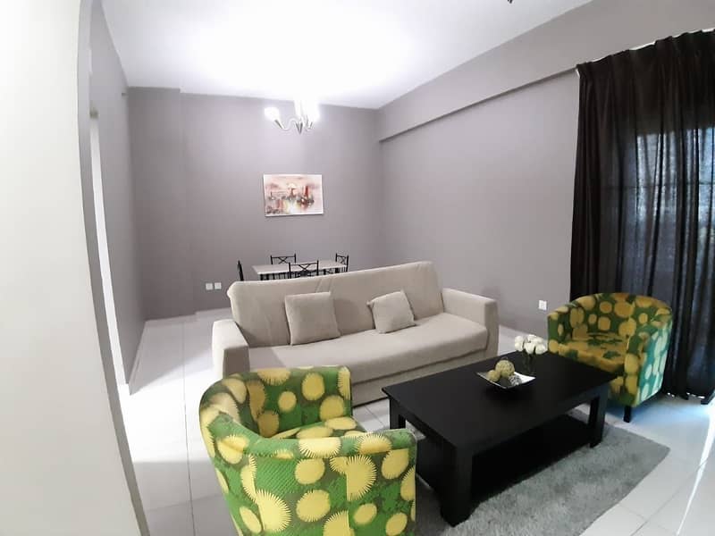 20 hot summer offer amazing  fully furnished One bed room apartment  with corner city view