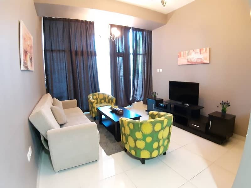 22 hot summer offer amazing  fully furnished One bed room apartment  with corner city view