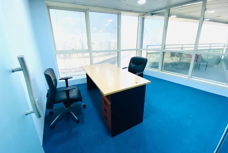 Affordable shared office space from 500 aed monthly | full office from 15000 AED| Pro Service with Ejari+ Local sponsor+ pro services- 6000AED