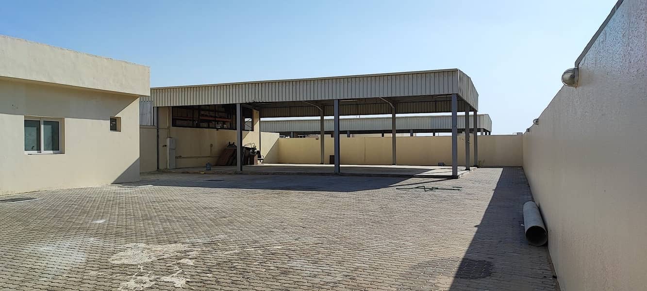 10000 Sqft Open Yard with Shed 3 Phase Power Office Boundary Wall In Al Sajaa Sharjah