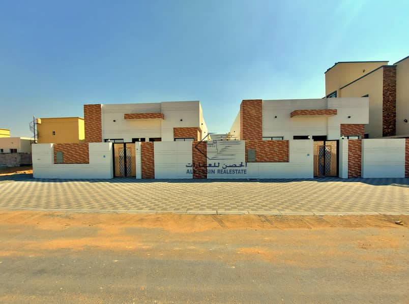 Villa for sale, one floor, next to Sheikh Mohammed bin Zayed Street, freehold for all nationalities
