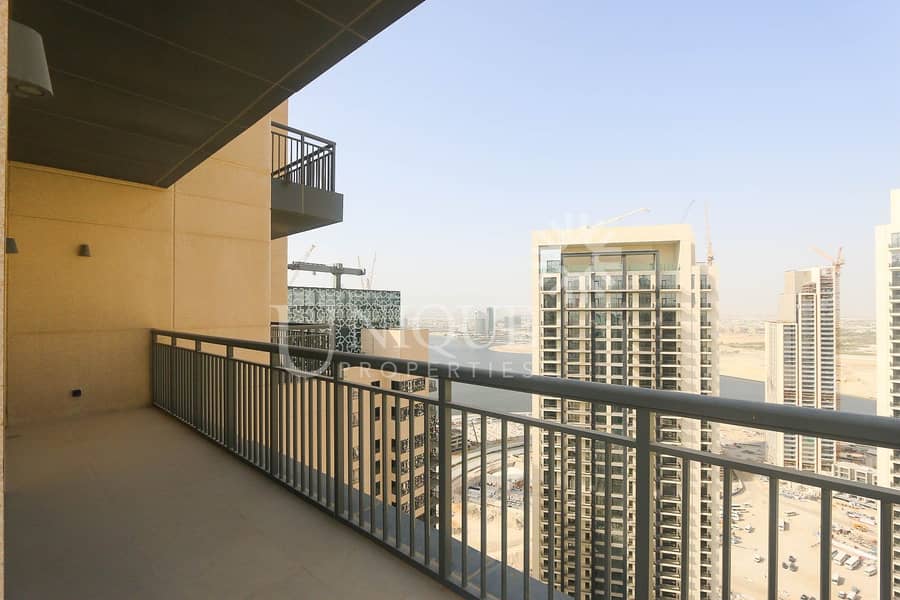 23 Full Creek and Burj view 3BR in Creek Res North T1