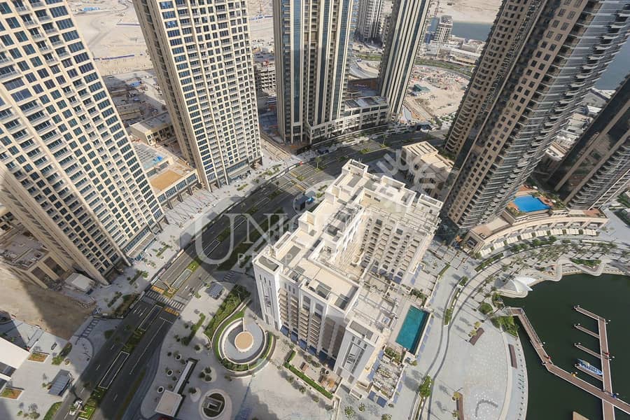 25 Full Creek and Burj view 3BR in Creek Res North T1