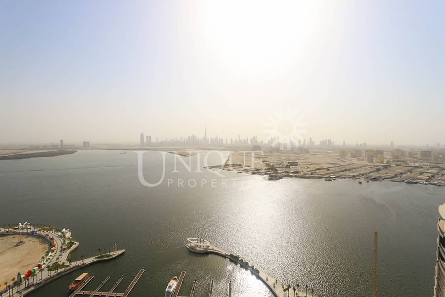 28 Full Creek and Burj view 3BR in Creek Res North T1