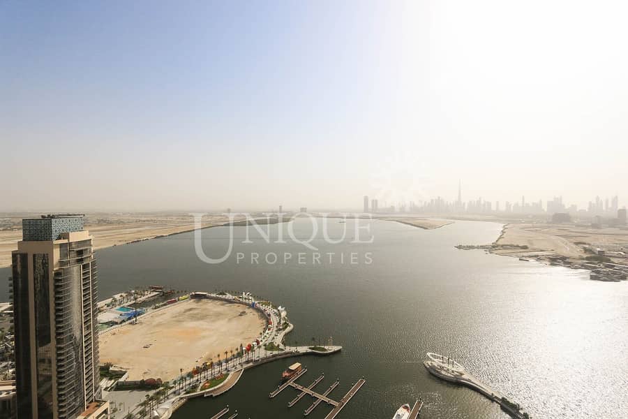 30 Full Creek and Burj view 3BR in Creek Res North T1