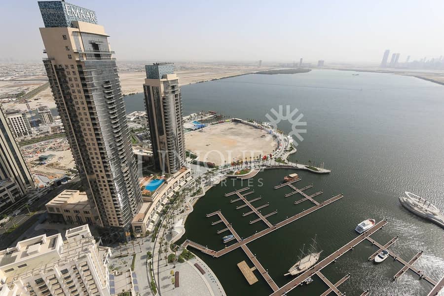 31 Full Creek and Burj view 3BR in Creek Res North T1