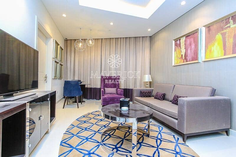 Furnished 1BR | Canal View | High Floor | Rented