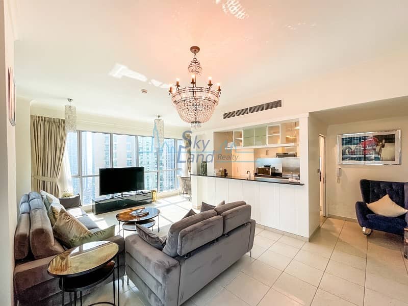 Gorgeous 2-BR|Renovated|Balcony|Burj Khalifa View