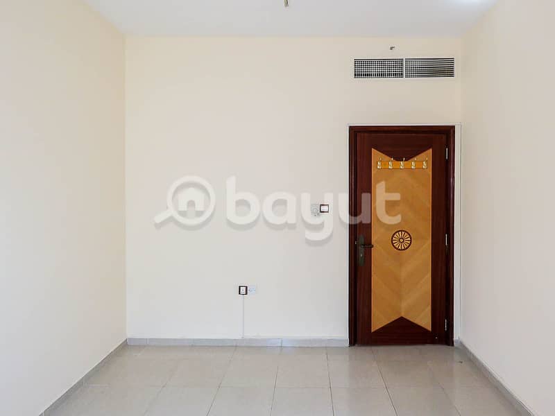 Apartment for rent, spacious area consisting of a room, hall and bathroom, and a balcony with a very clean building with a car park and a free month