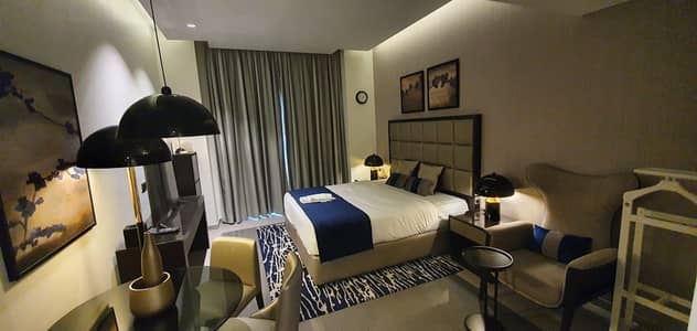 Studio for Rent in Business Bay, Dubai - Furnished | Monthly Basis | Majestine | Burj Khalifa View
