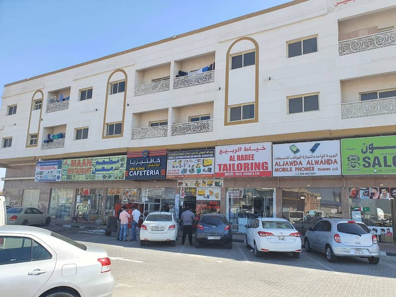Building for sale in Al Jurf, Ajman Residential, Commercial, Ground +2, Land area 13500 feet, age two years, with a very distinctive location, with excellent annual return