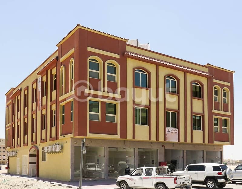 For sale building, ground + 2 floors + roof, an area of ​​6750 feet, in the Al-Jurf area, 16 corners, two streets, belly and back