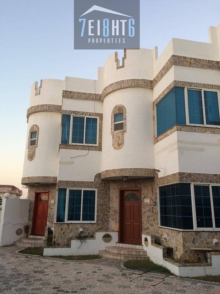 2 b/r spacious semi-independent villa + separate entrance + sharing s/pool + private parking  for rent in Mirdif