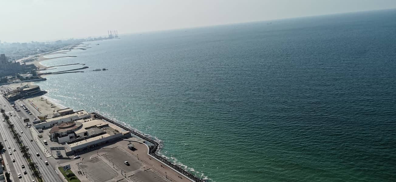 AMAZING APARTMENT 2BHK CLOSE KIHCHEN FULL SEA VIEW AVAILABLE FOR RENT WITH PARKING CORNICHE RESIDENCE TOWERS AJMAN