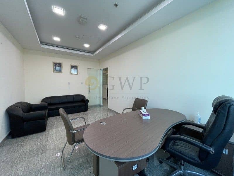 9 Fitted/Furnished office 5-Partitions in Business Bay