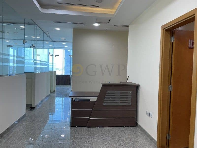 14 Fitted/Furnished office 5-Partitions in Business Bay