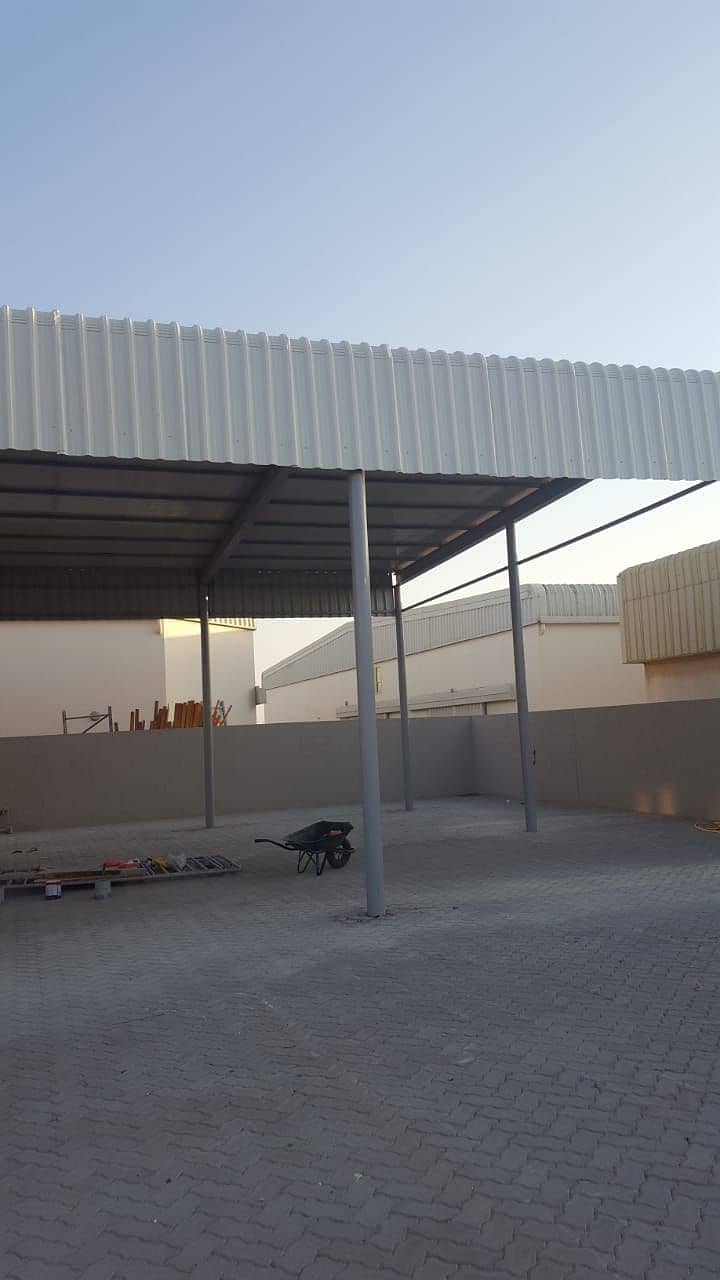 Baundry wall +  open shed for rent in emirates industrial city al hanoo sajaa