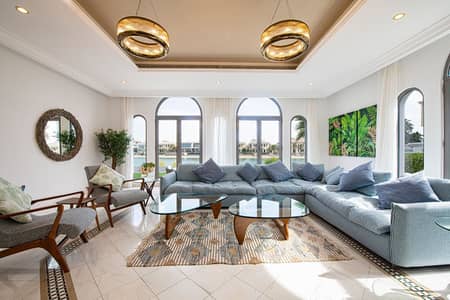 7 Bedroom Villa for Rent in Palm Jumeirah, Dubai - New!!! Sea view signature 7 BDR Villa in Palm Jumeirah