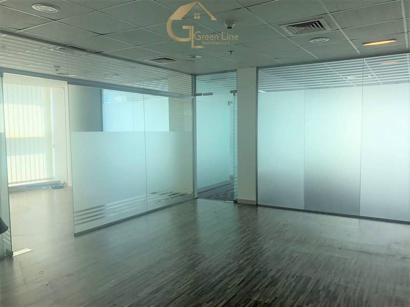Reduced Rent | Ready Glass Partitioned Fitted Office | Big Layout