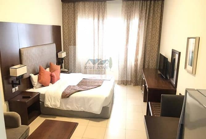 FIVE STAR FURNISHED STUDIO CLOSE TO SHARAF DG METRO WITH POOL GYM IN 40K