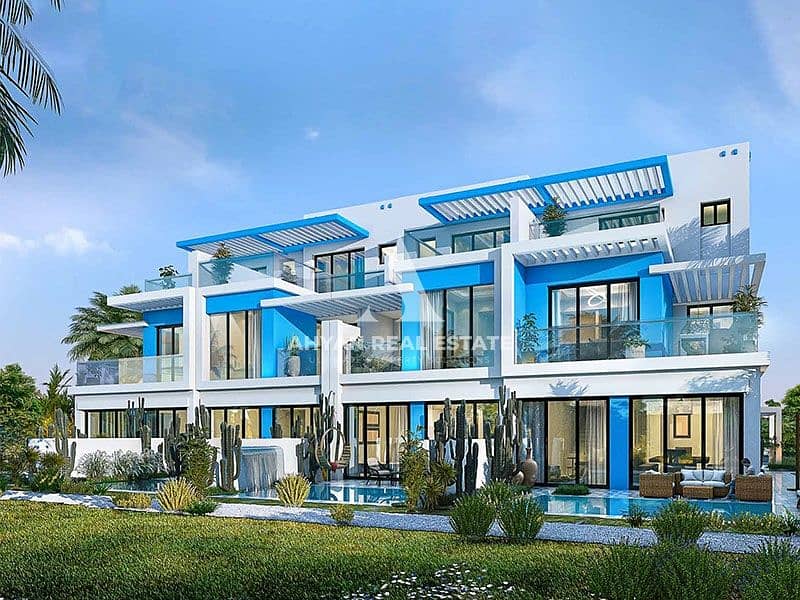 位于大马士革湖住宅，圣托里尼别墅 6 卧室的别墅 3725000 AED - 5591892