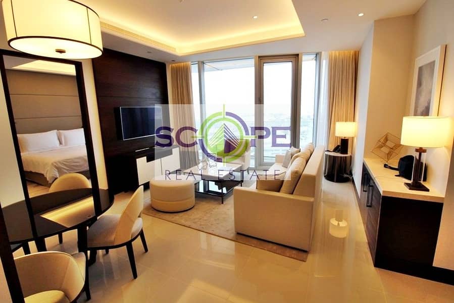 位于迪拜市中心，谦恭公寓天际景观综合大厦 1 卧室的公寓 210000 AED - 5595768