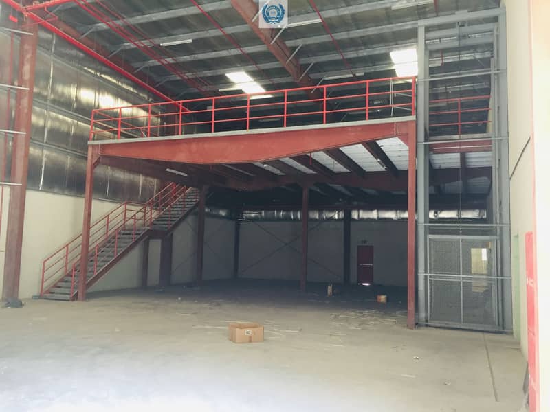AED 15/sqft ,Warehouse With 9 meter Height , Mezzanine  Industrial Area18