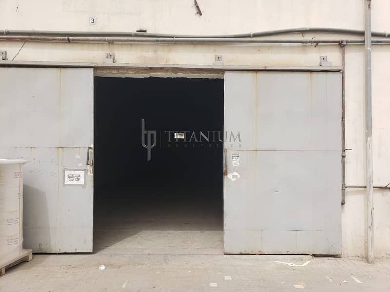 Warehouse size 5,000 s. q. f. t For Rent 85000AED Yearly 80KV FEWA