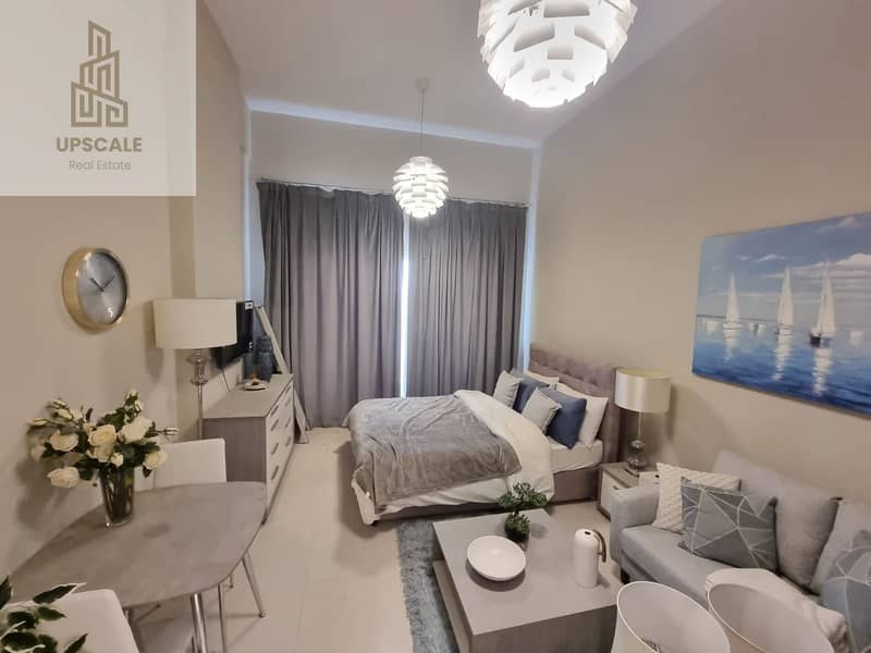 A VERY LAVISHED BEAUTIFUL DESIGNED  WELL MAINTAINED FULLY FURNISHED STUDIO ! 15 MINUTES DRIVE FROM EXPO 2020!