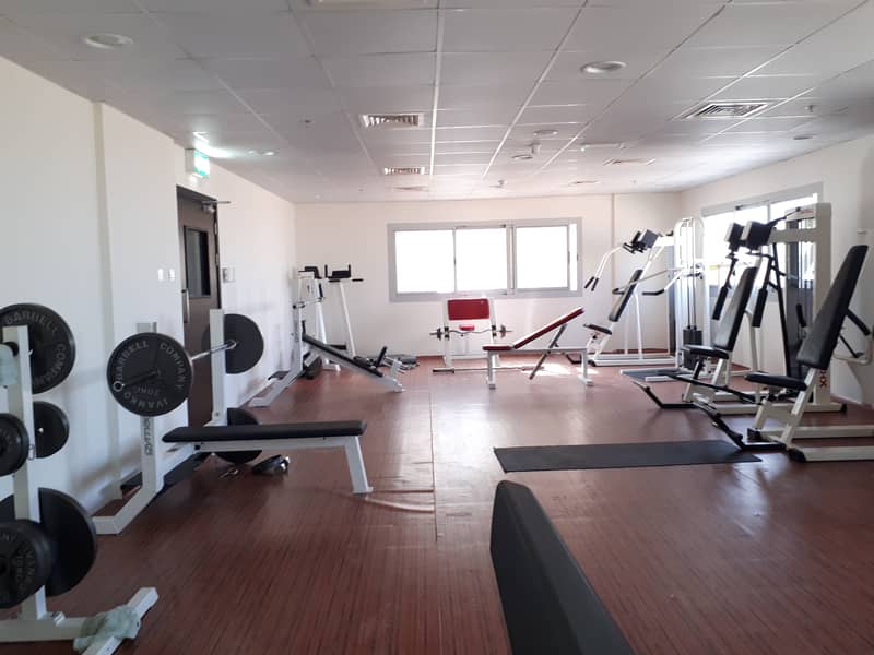 Chiller free Brand new 1bhk with wardrobe balcony gym pool and all facility in Dubai land rent 36k in 4/6 cheque payment