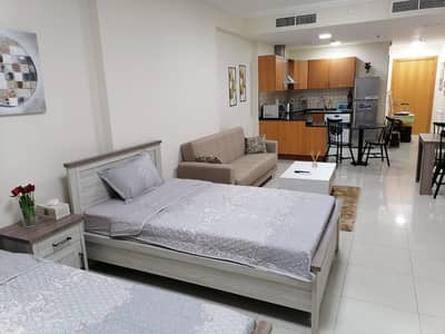 FURNISHED STUDIO  FOR RENT ON 12 CHEQUES WITH INCLUDED  ALL BILLS IN SILICON OASIS