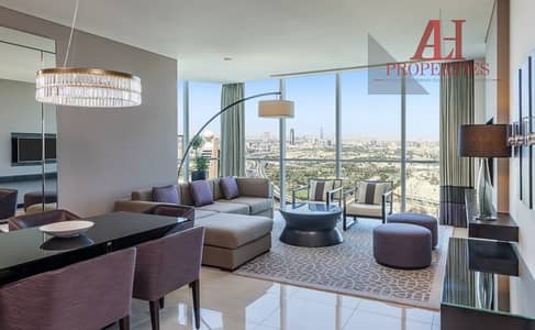 شقة فندقية 3 غرف نوم للايجار في شارع الشيخ زايد، دبي - شقة فندقية في فندق جراند شيراتون شارع الشيخ زايد 3 غرف 350000 درهم - 5615599