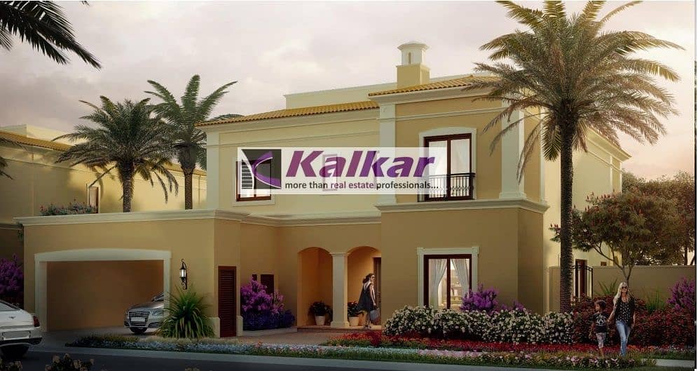 Independent La Quinta villas @ Villanova (5 Bedroom + Maids + Family Room) single row close to park &  pool @ AED. 3.590