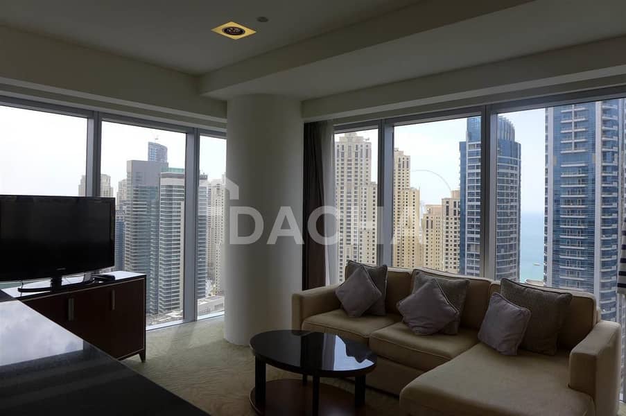 位于迪拜码头，迪拜谦恭海滨酒店（购物中心酒店） 2 卧室的公寓 300000 AED - 5625281
