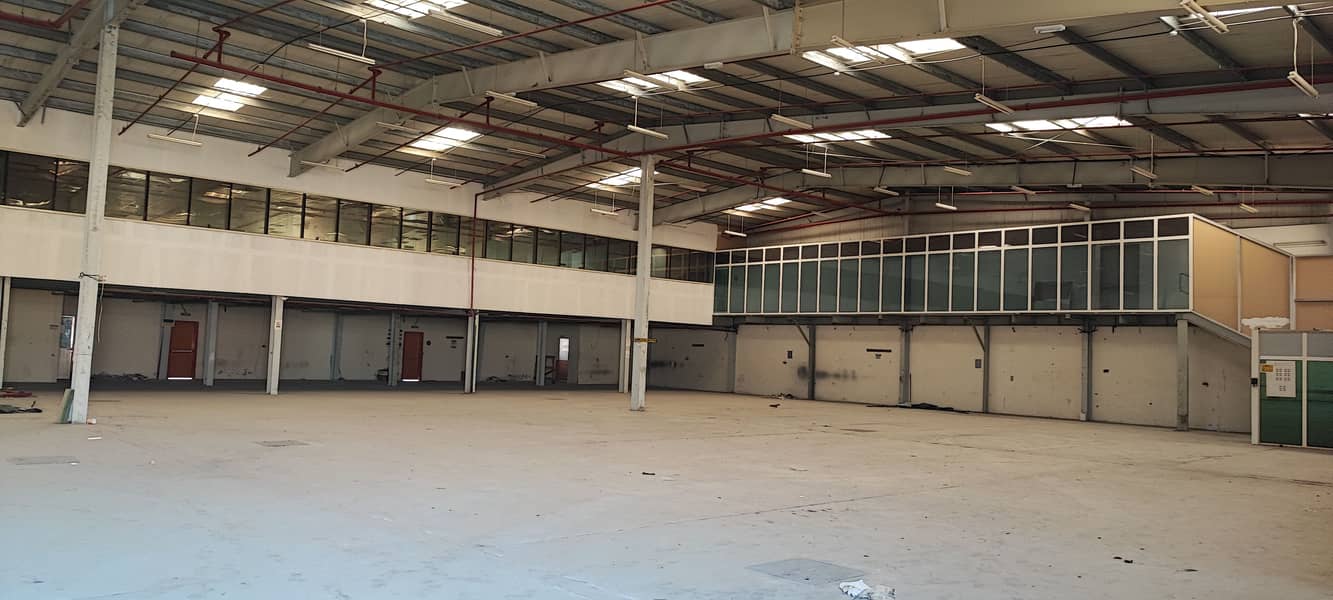 80 KW POWER 35,000 Sqft Warehouse +Open Land Office Boundary Wall In Al Sajaa Sharjah