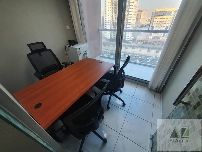 FURNISHED OFFICE AC/ FREE 1 MONTH FREE AL FACILITIES