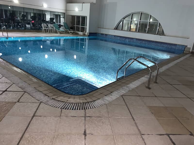 1 Bhk available in khalidiyah With Swimming pool and Gym