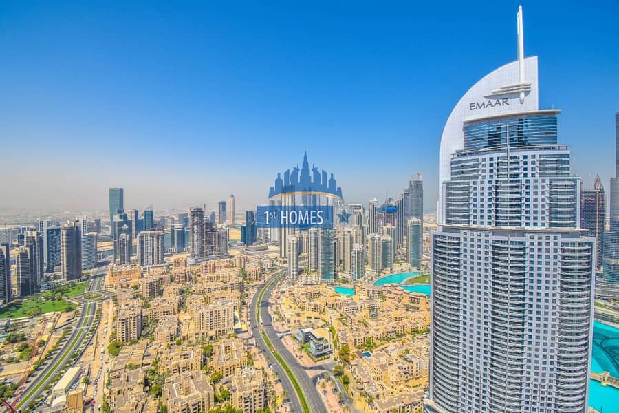Two BR Apartment with Full Fountain & Burj view | Chiller Free