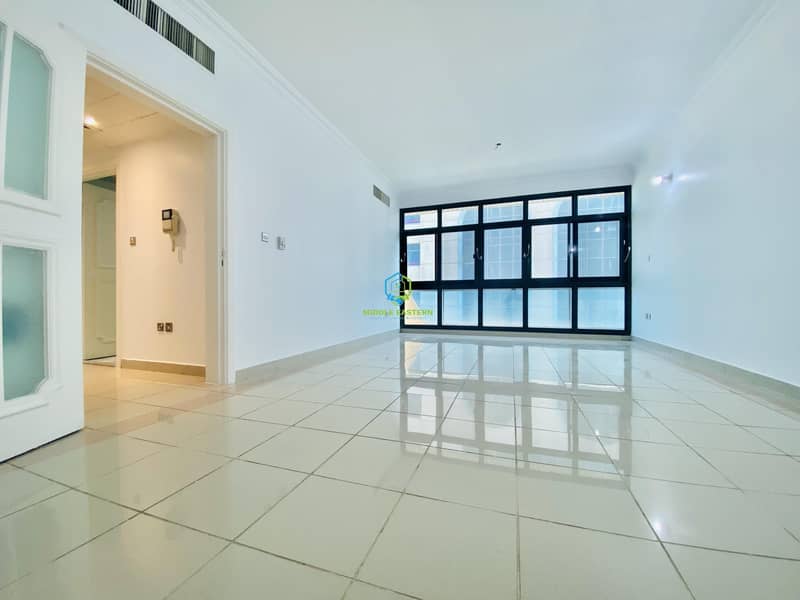 Excellent Two Bedrooms Hall With Two Bathrooms And Chiller Free  AC. Near Al Wahda Mall.