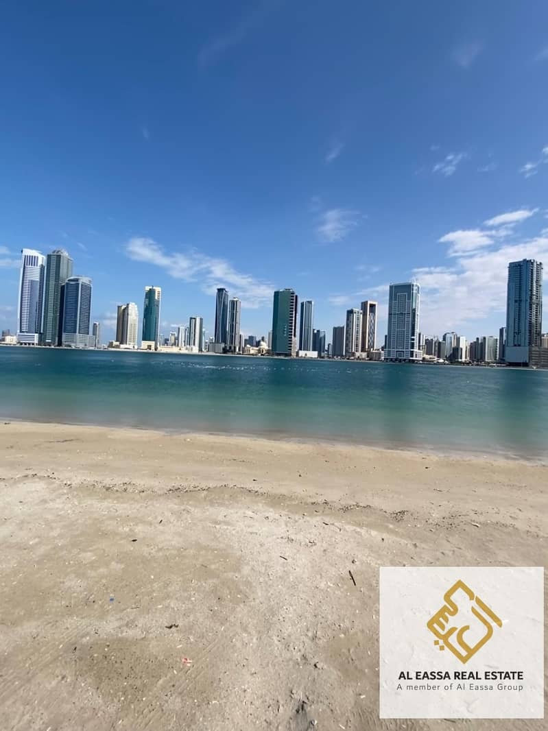 an exquisite plot with prime location right at the Sharjah,Al Mamzar Beachfront.