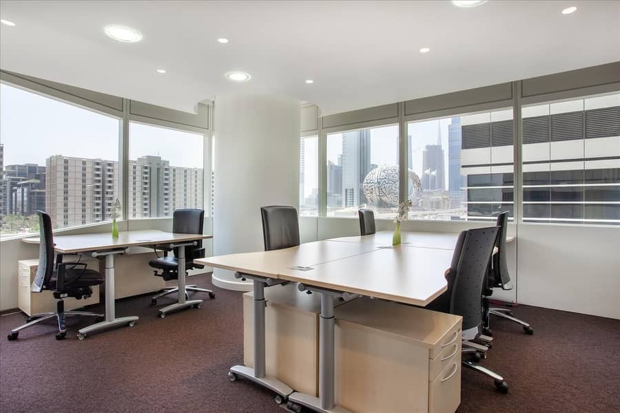 Find office space in DUBAI, Nassima Tower for 5 persons with everything taken care of
