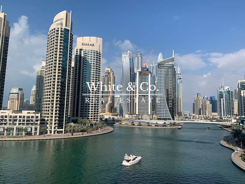 2 Full Marina View - Rare Unit - Fully Furnished - 1 Bed + Study