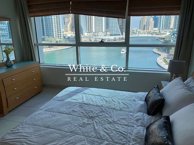 5 Full Marina View - Rare Unit - Fully Furnished - 1 Bed + Study