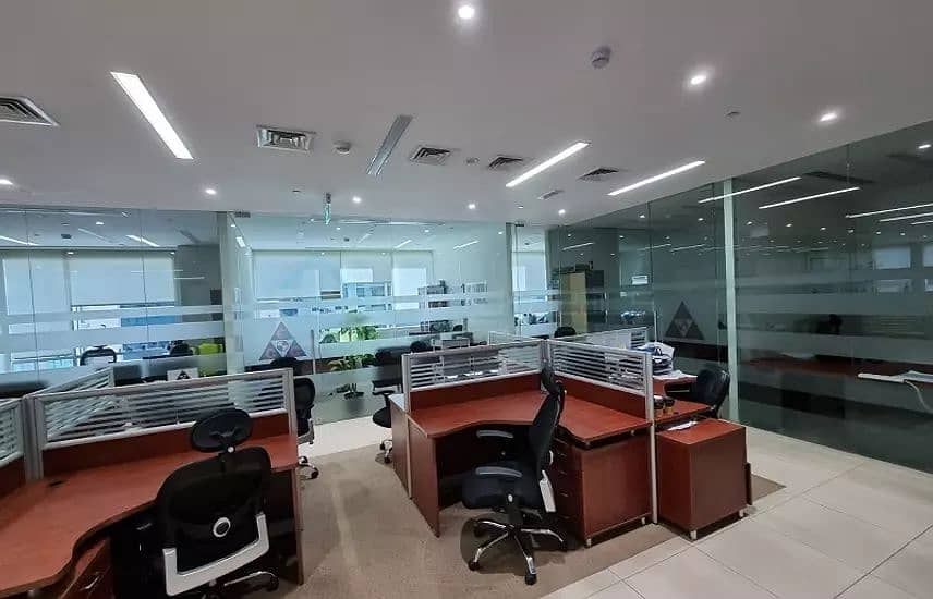 Spacious Fully Fitted Office with Glass Partitions