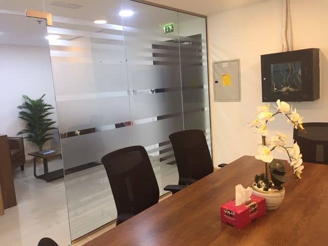 Business Bay | Clover Bay | Fitted Office | 3 cabins | 1 Conference Room | Reception | Pantry | 670 Dhs. Per Sqft.