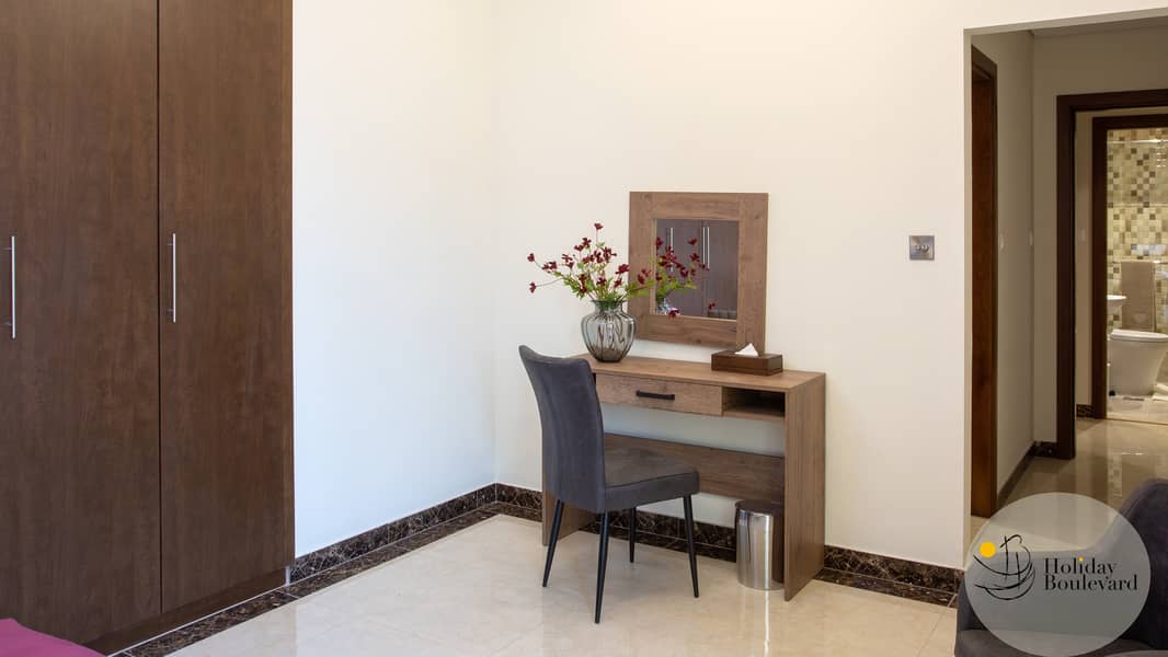 14 dresser next to wall
